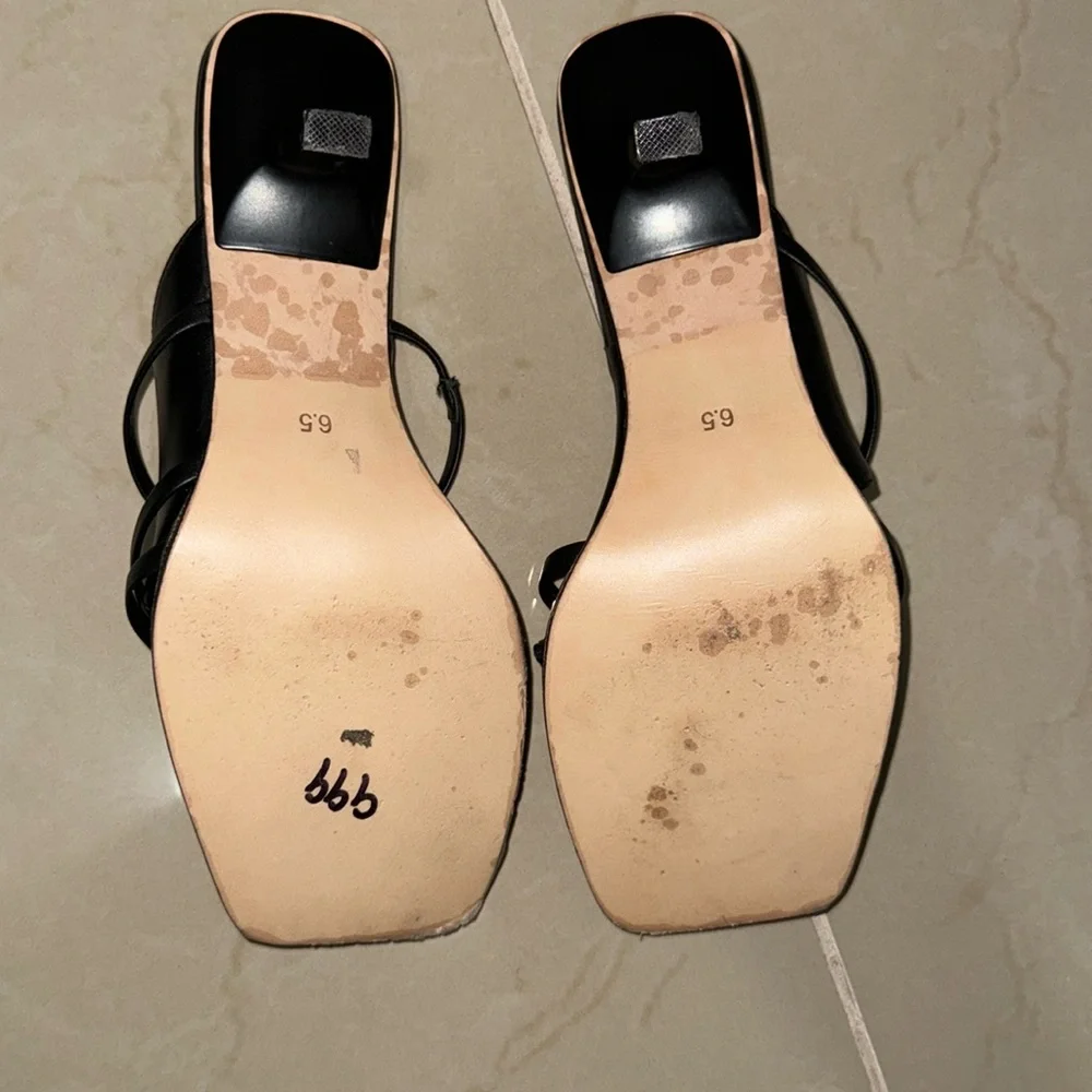 Song Of Style Isla Heels in Black Square Toe Revolve - Picture 4 of 4